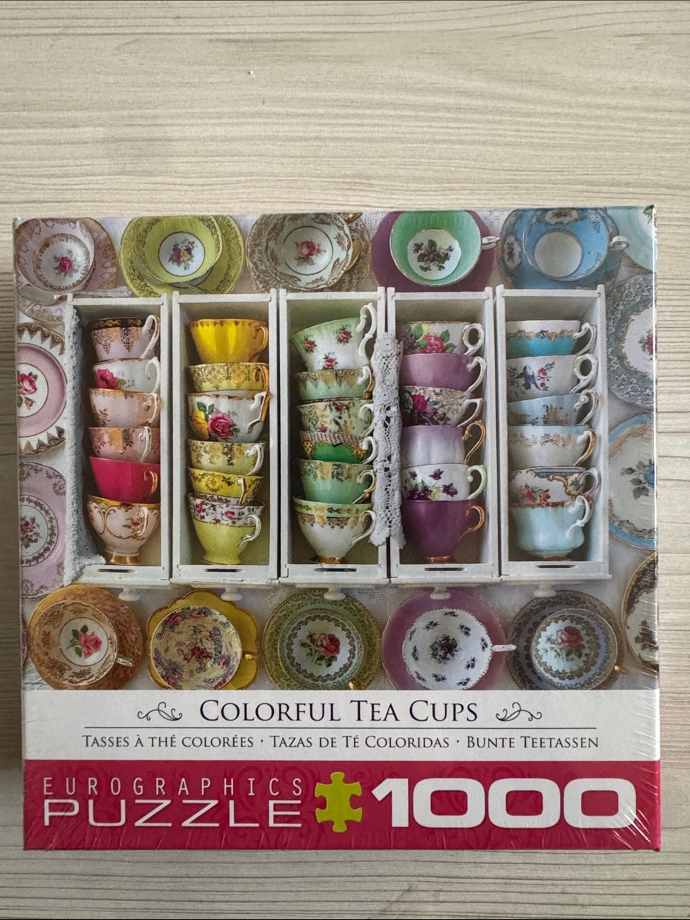 EuroGraphics Colorful Tea Cups 1000-Piece Puzzle